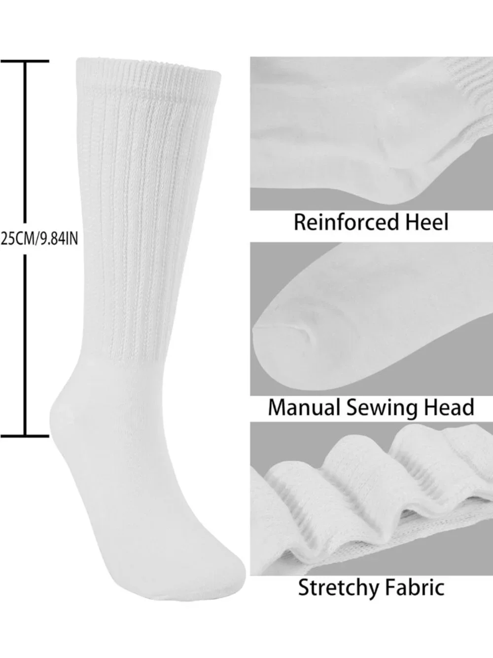 Cozy Retro Slouch Socks for Women - Soft Ankle Scrunch Socks, Size 5-11